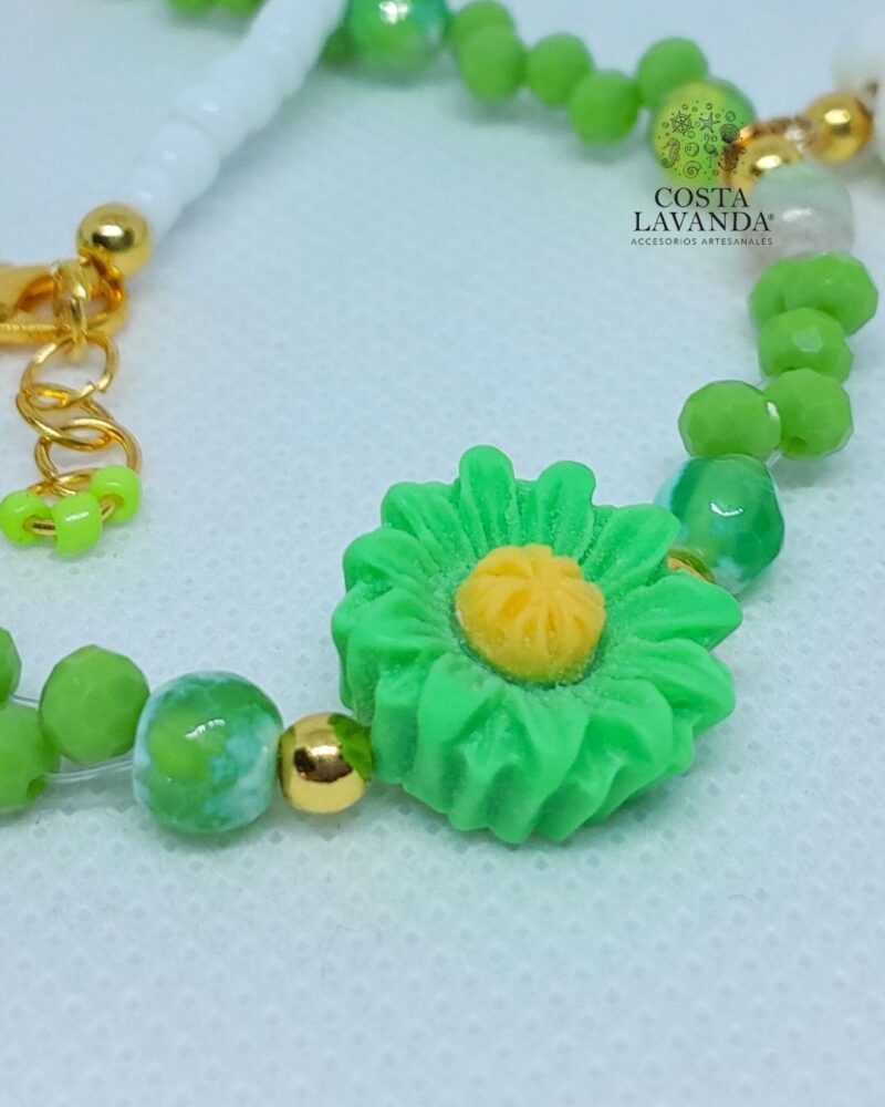 Princesa blanco, verde, margarita
