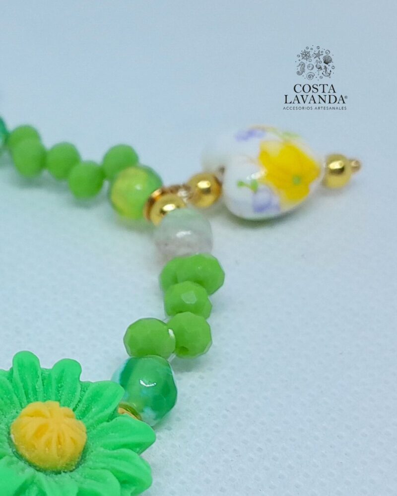 Princesa blanco, verde, margarita